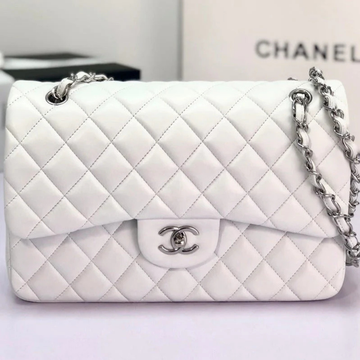 CHANL CLASSIC SINGLE FLAP BAG OFF WHITE