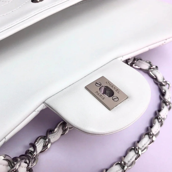 CHANL CLASSIC SINGLE FLAP BAG OFF WHITE